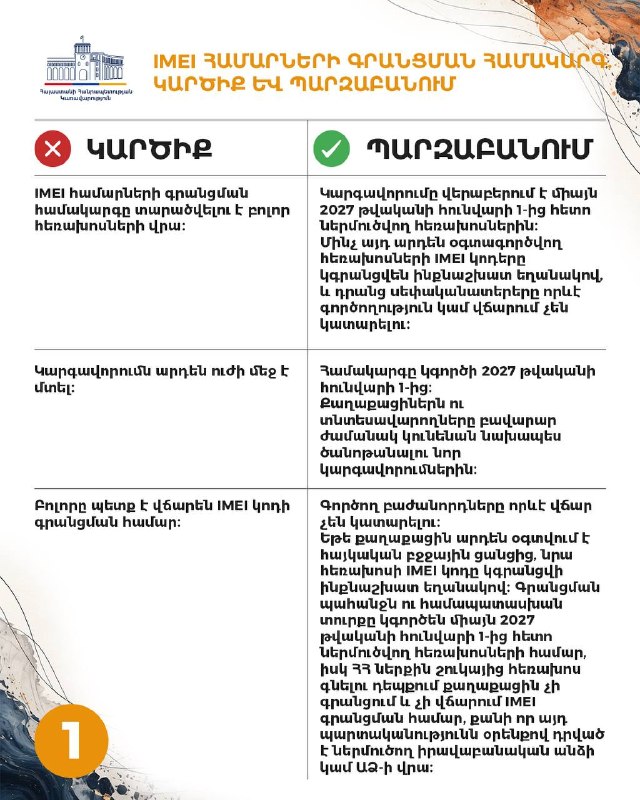 Система регистрации IMEI-номеров в Армении, Апаран