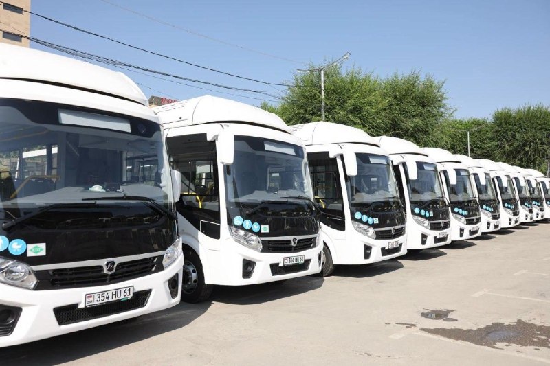 87 новых автобусов выйдут на маршруты Араратской области: министр совершил пробную поездку в Арташате