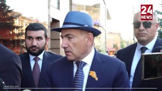 Никол Пашинян на брифинге, Апаран, Армения